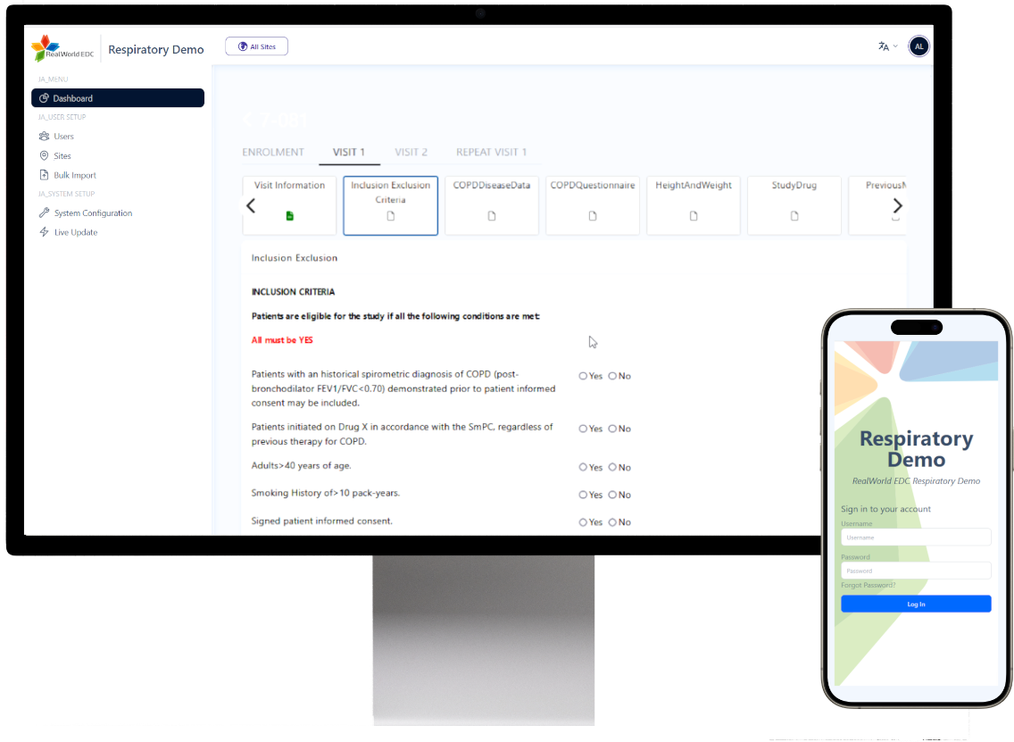 A screenshot of the platform